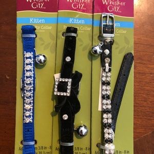 Set of three kitten collars